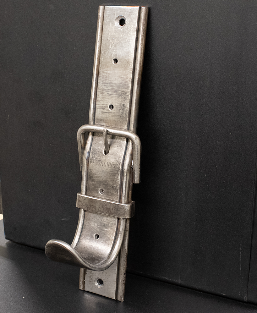 Steel Belt Hanger - Handcrafted Metal Industrial