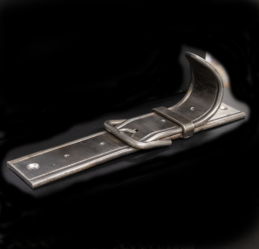 Steel Belt Hanger - Handcrafted Metal Industrial