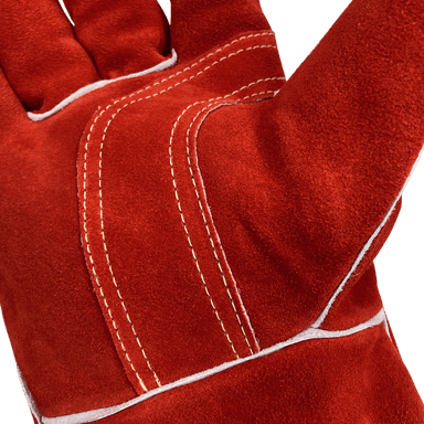 Leather Stick Welding Gloves Premium Red Side Split Cowhide 14” Stick Welders Glove - AG1270 USA Welding Supply