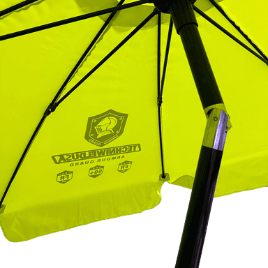 Welder's Umbrella With Tripod Base - Lime Green, 7' Diameter Great for Outdoor Welding, Construction - Umbrella with Steel Tripod Base USA Welding Supply