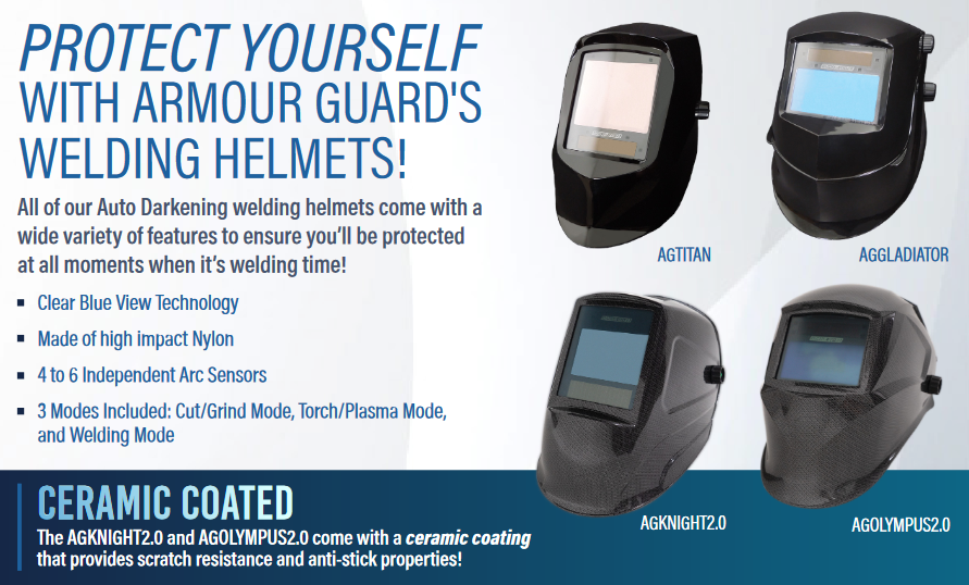 Welding Helmet - Armor Guard Titan with Auto-darkening Technology USA Welding Supply
