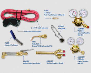 Welding Torch Assembly - Blue Star 350 Series Medium-Duty Ensemble - FREE SHIPPING! USA Welding Supply