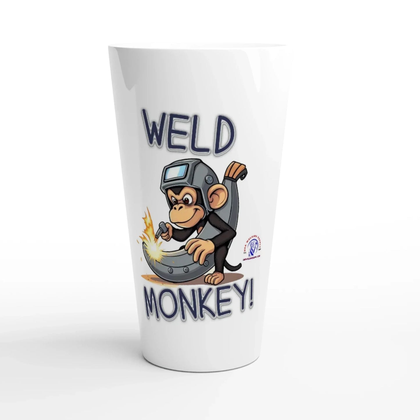 Coffee cup / Latte Mug - Weld Monkey! - Welder's 17-oz Ceramic Mug