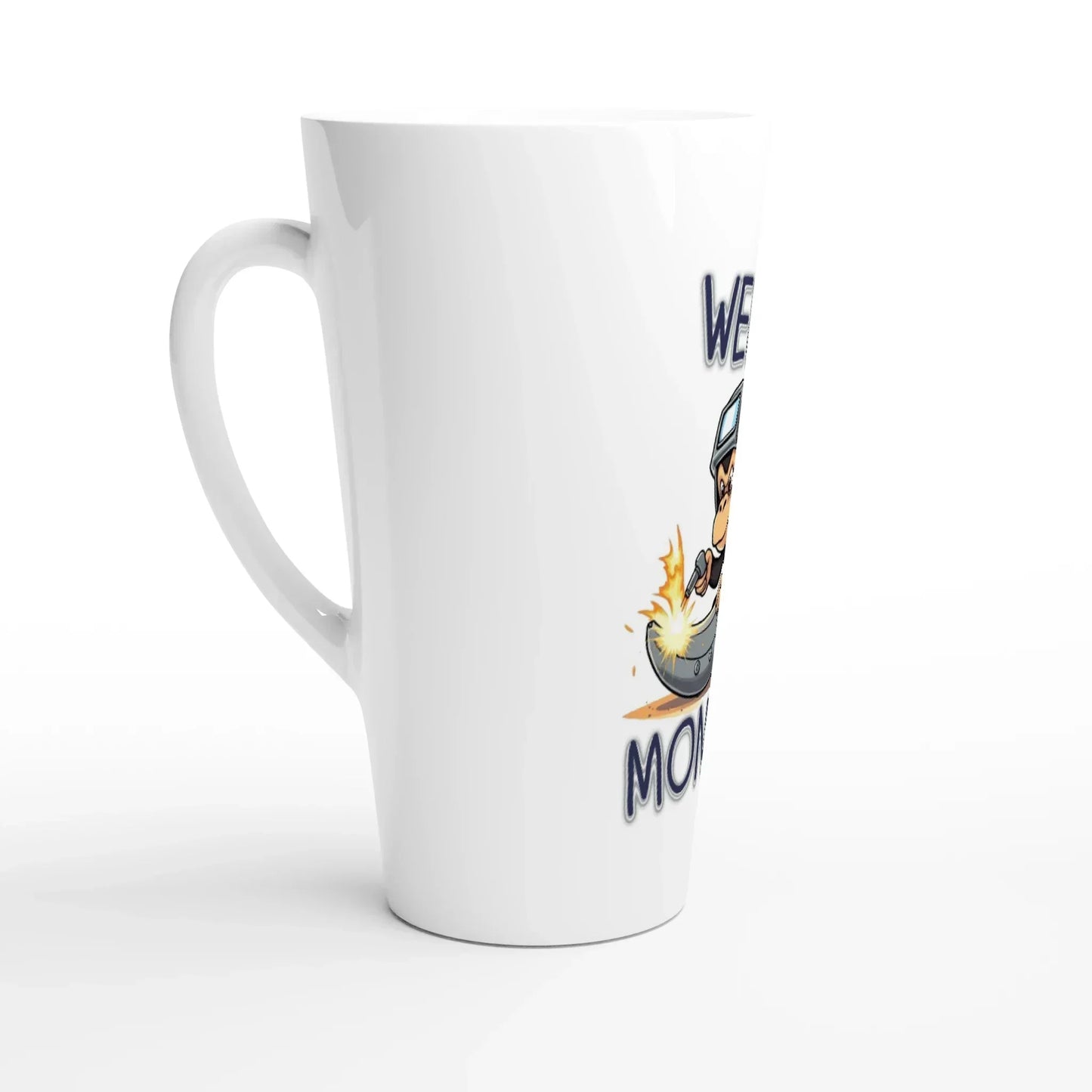 Coffee cup / Latte Mug - Weld Monkey! - Welder's 17-oz Ceramic Mug