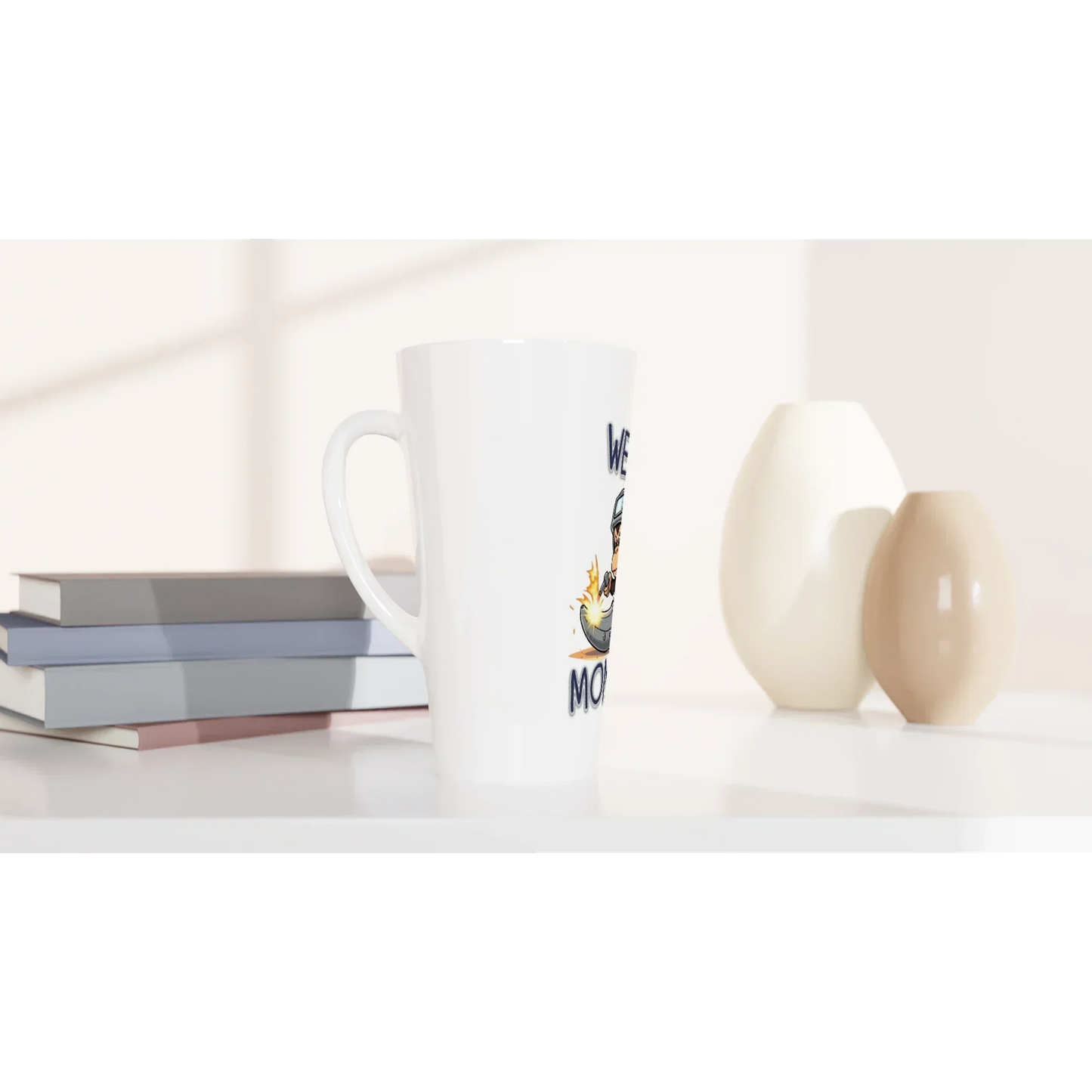 Coffee cup / Latte Mug - Weld Monkey! - Welder's 17-oz Ceramic Mug