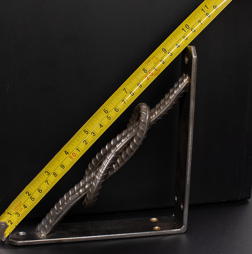 Steel Bookends / Steel Rope Brackets for Shelf / Shelving - Handcrafted Metal Western Industrial