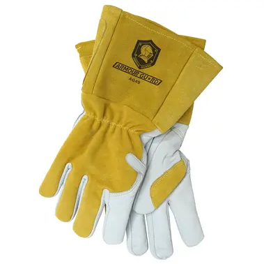 Leather MIG Welding Gloves - Top-grain Goatskin with Kevlar Stitching Armour Guard - AG-49 USA Welding Supply