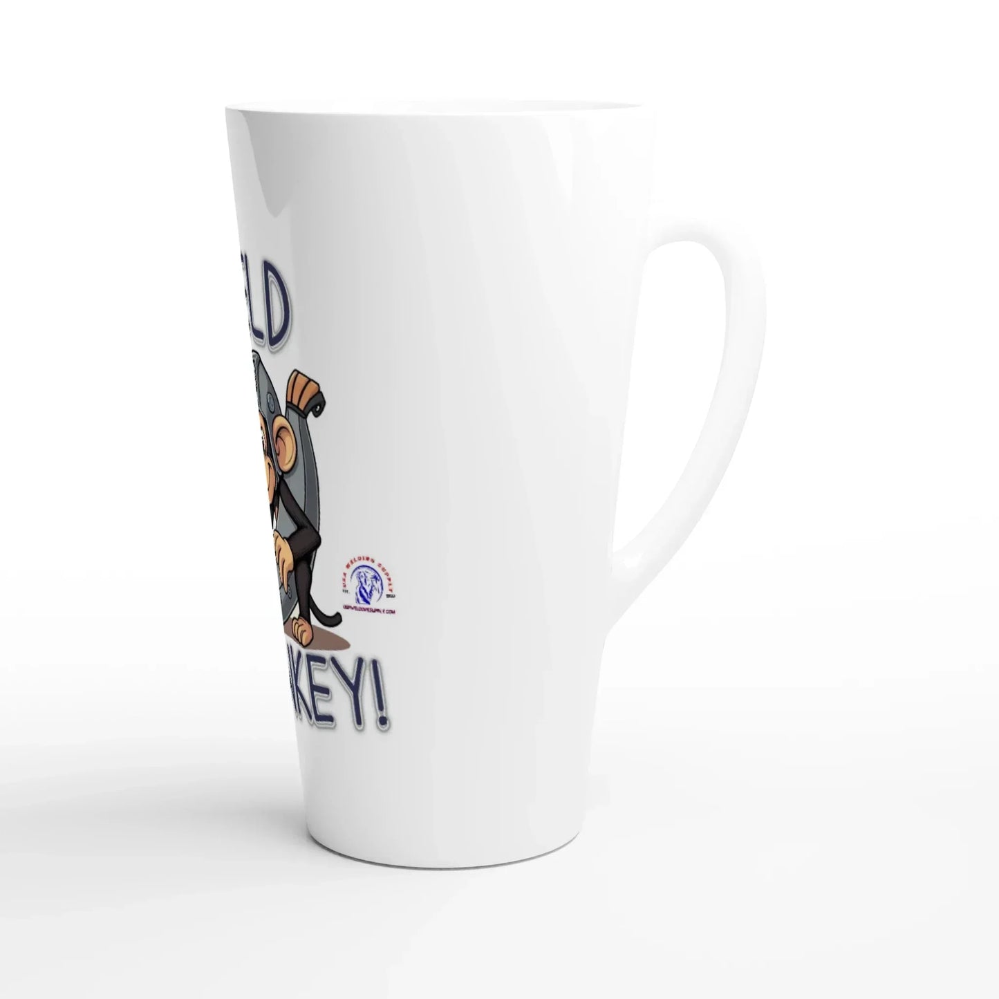 Coffee cup / Latte Mug - Weld Monkey! - Welder's 17-oz Ceramic Mug