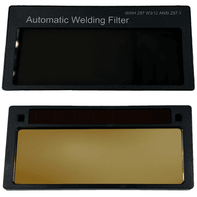 Welding Helmet Darkening Lens - Armour Guard Arcane Gold Plated 2" x 4-1/4" Welding Filter - ADF Shades 9, 10, 11 or 12