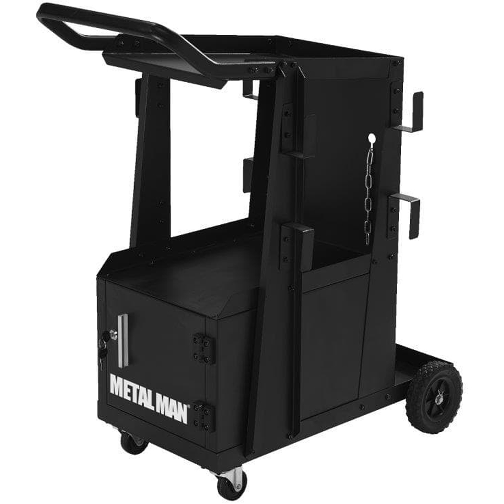 Welding Cart - Three-Tier Mig Cart and Cabinet for Supplies - TTWC3