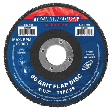 Flap Disc - Jumbo welding - 4-1/2" x 7/8" - 60-grit